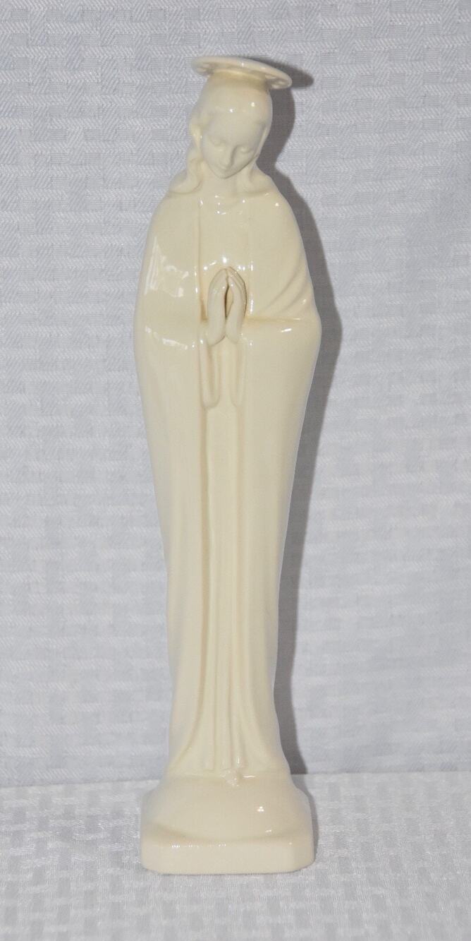 Vintage M I Hummel Sacrart Praying Madonna Halo Figurine Ivory 45/0